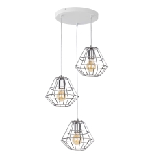 DIAMOND SILVER Lampa Wisząca Żyrandol KOŁO CHROM