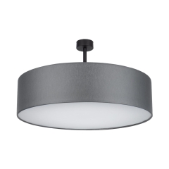 RONDO Szara Lampa Sufitowa Wisząca Żyrandol
