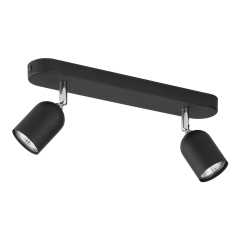 TOP Lampa Sufitowa Wisząca Żyrandol Czarna CHROM