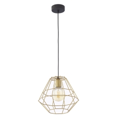 DIAMOND MM Złota PROSZEK Lampa Wisząca Żyrandol
