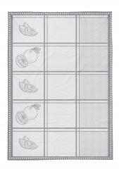 Ścierka Kuchanna Ściereczka  50X70 CYTRUS  Szara 100% bawełniana owoce