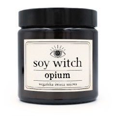 Świeczka sojowa zapachowa wegańska świeca naturalna w szkle Opium Soy Witch