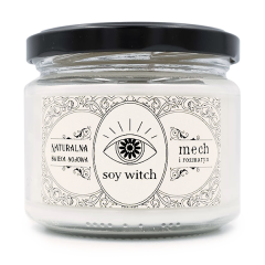 Świeczka sojowa zapachowa w szkle Mech i rozmaryn wegańska świeca Soy Witch