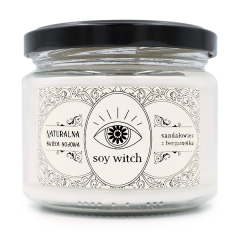 Świeczka sojowa zapachowa w szkle Sandałowiec z bergamotką świeca Soy Witch