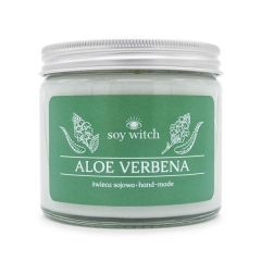 Wegańska Świeczka świeca sojowa zapachowa w szkle Aloe Verbena aromat