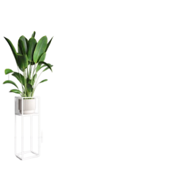 Kwietnik Metalowy Stojak Loft na Kwiaty Biały