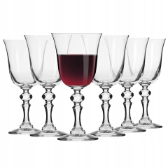 Kieliszki do wina czerwonego białego wody KROSNO Krista 6x220ml dekoracyjne