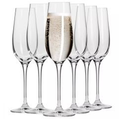 Wysoki cienki kieliszek szampan prosecco wino musujące Krosno Harmony 180ml