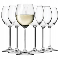 Kieliszki do wina białego czerwonego 6x250ml Krosno Venezia Komplet 6 sztuk