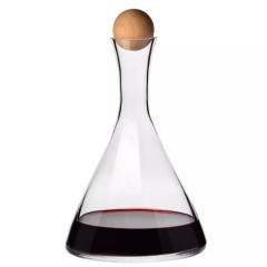 KROSNO WINE CONNOISSEUR Karafka z drewnianym korkiem elegancka solidna