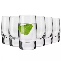Kieliszki do wódki SHOTÓW nalewki likieru KROSNO Sterling 6x50ml grube dno