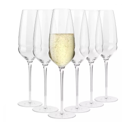 Kieliszki do szampana wina białego czerwonego Inel 250 ml komplet 6 szt