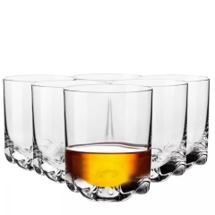 SZKLANKI DO WHISKY NISKIE ZESTAW 6 SZTUK KROSNO 280ml Z FALOWANYM DNEM