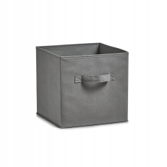 Składane pudełko tekstylne 26x26x26cm szare materiałowe do szafy organizer