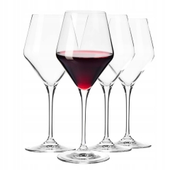 Duże Kieliszki do wina czerwonego białego KROSNO Ray 375 ml ZESTAW 4 SZTUKI