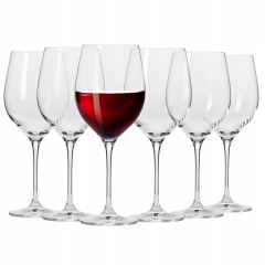 Krosno Harmony DUŻE kieliszki do czerwonego białego wina 6x450 ml KOMPLET