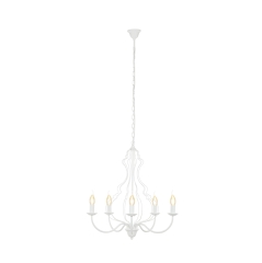 Żyrandol Lampa wisząca MARGARET 5x60W E14 Biały Nowodvorski