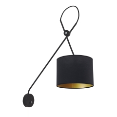 Lampa ścienna Kinkiet wł. VIPER 1x40W E14 Czarno-Złoty Nowodvorski