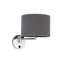 Lampa ścienna Kinkiet wł. HOTEL 1x60W E14 Szary Nowodvorski