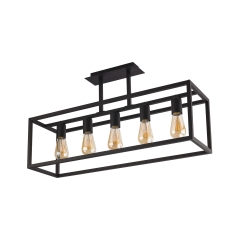 Lampa przysufitowa CRATE 5x60W IP20 E27 Czarny Nowodvorski