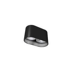 Lampa sufitowa punktowa OVAL 2x75W IP20 GU10 Czarny Nowodvorski