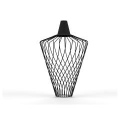 Klosz do lamp Abażur CAMELEON WAVE L Czarny Nowodvorski