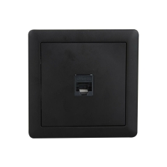 Gniazdo komputerowe RJ45 Slim czarny mat Lexman