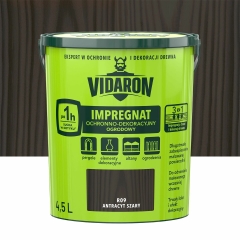 Impregnat do drewna ogrodowy 4.5 l Antracyt Szary Vidaron