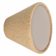 Gałka meblowa GD09-D10-V115 jasnoszara/drewno