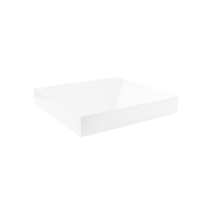 Półka ścienna samowisząca komorowa biały połysk 3.5x23.5x23.5 cm Velano