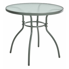 Stolik ogrodowy okrągły Bistro 80cm srebrny Corciano