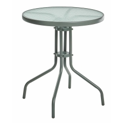 Stolik ogrodowy okrągły Bistro 60cm srebrny Corciano