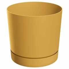 Osłonka doniczki Tubo 11cm musztardowa Prosperplast