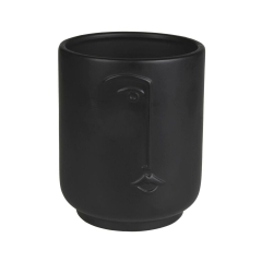 Osłonka doniczki ceramiczna Luke 13.5cm czarna
