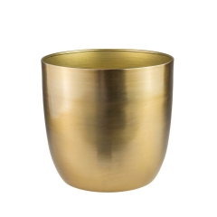 Osłonka doniczki metalowa Alano 16cm złota