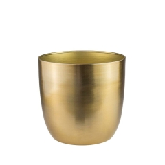 Osłonka doniczki metalowa Alano 23cm złota