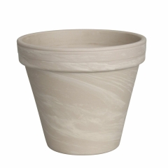Donica gliniana prosta śr.16 cm beżowa Cermax
