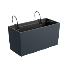 Skrzynka balkonowa wisząca Urbi 39,5x19,5x18,5 cm antracytowa