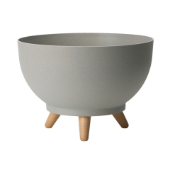 Misa doniczka Satina Eco śr.24 cm na nóżkach platyna