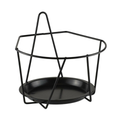 Kwietnik wiszący 21.5x21.5x20cm metalowy czarny