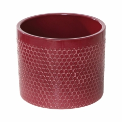 Osłonka doniczki ceramiczna Rubin 11cm czerwona Cermax