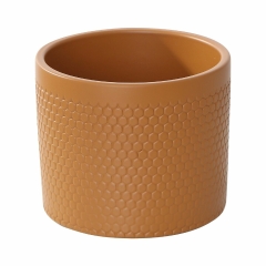 Osłonka doniczki ceramiczna 13cm karmelowa wzór Ceramik