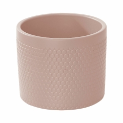 Osłonka doniczki ceramiczna Walec 11cm różowa Ceramik