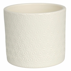 Osłonka doniczki ceramiczna Cylinder 13.5cm kremowa Cermax