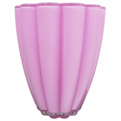 Osłonka doniczki szklana Ismena 13cm różowa Cermax