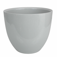 Osłonka doniczki ceramiczna 26cm szara Cermax