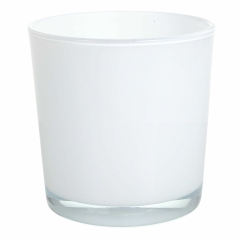 Osłonka doniczki szklana Cyntia 12.5cm biała Cermax