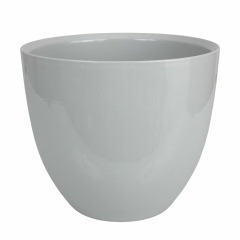 Osłonka doniczki ceramiczna 21.5cm szara Cermax