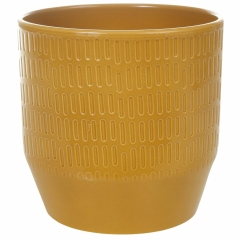 Osłonka doniczki ceramiczna 12cm brązowa Cermax