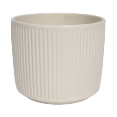 Osłonka doniczki ceramiczna Stripes 12cm kremowa Cermax